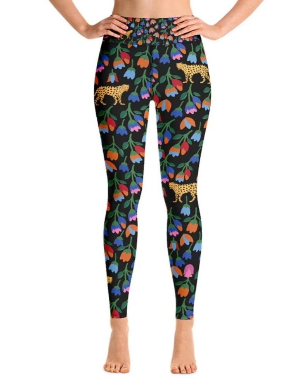 Jessie Zhao New York | HIGH WAIST YOGA LEGGINGS IN JUNGLE NIGHT